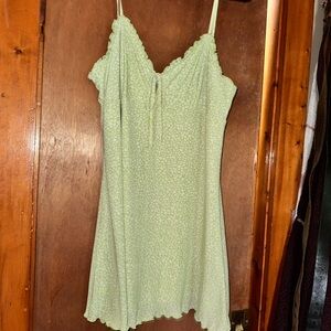 American Eagle Outfitters Green Ruffle Dress